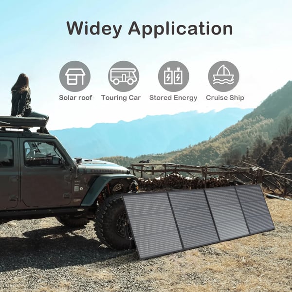 Solpanel, 24% Effektivitet, Bærbar og Sammenklappelig Design,220W solpanel
