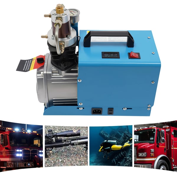 Højtryksluftkompressor, 1800 W, 0-30 Mpa tryk, 100 L / 22 Gal/min fortrængning,220V, EU