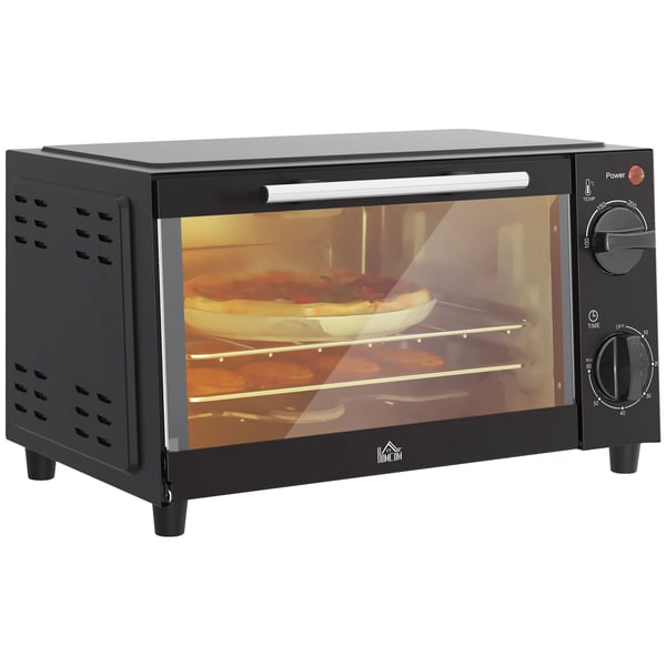 Mini elektrisk ovn, 11-20L kapacitet, justerbar temperatur, 750W effekt,35x24.6x20 cm, Sort, EU