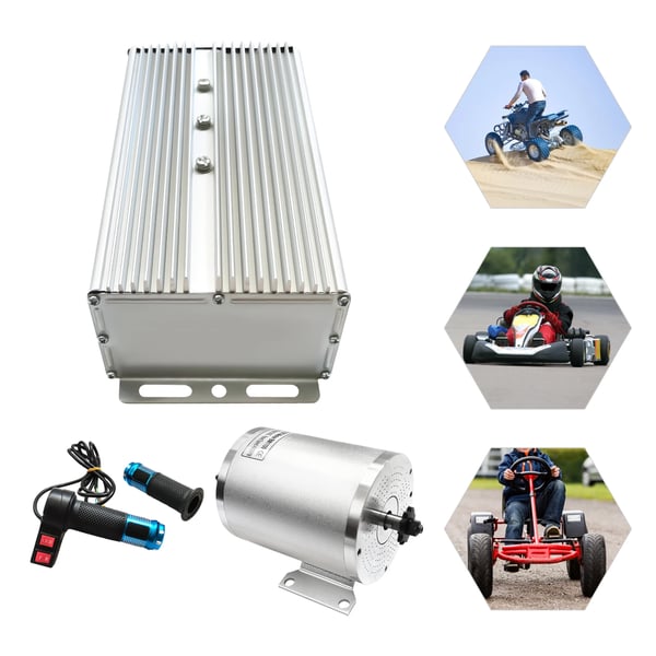 Højhastigheds BLDC børsteløs motor kit, 3000W output, tre hastighedsindstillinger,0