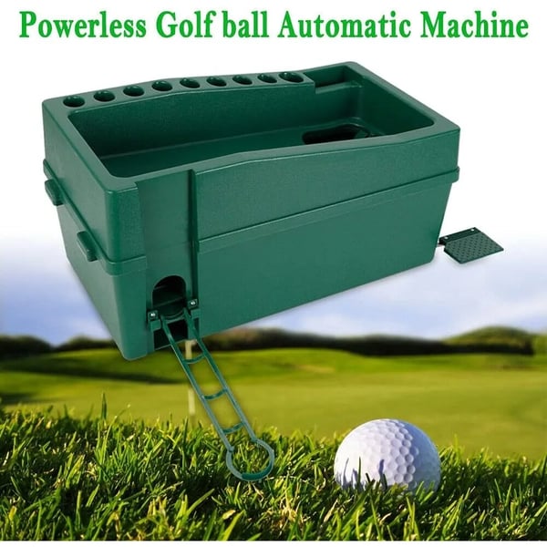 Golfboldsdispenser, Foldbar Sporholder, Justerbar Fodpedal,grøn