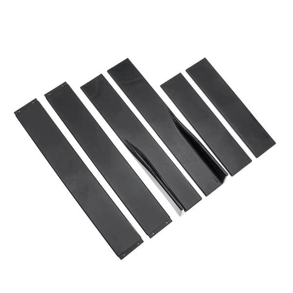 Side Skirt Forlængelser, Universel Pasform, Holdbart Materiale,2.2m Sort