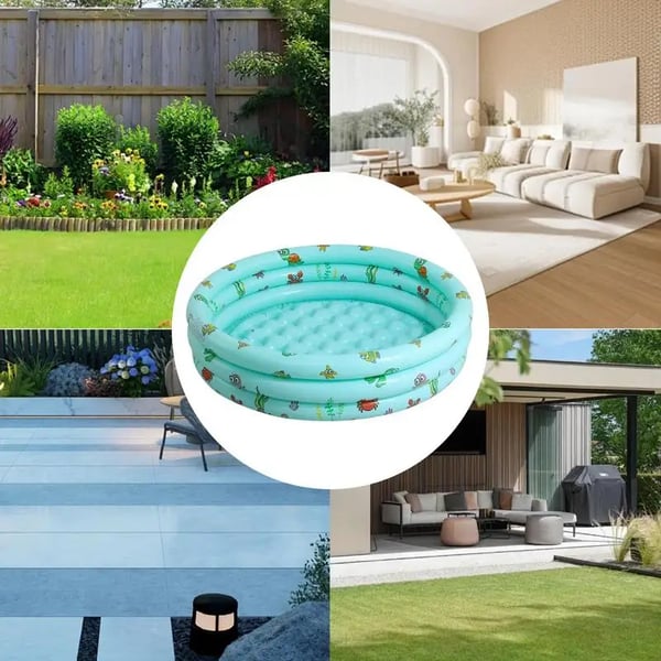 Oppustelig Swimmingpool, Holdbart PVC Materiale, Familievenligt Design, Alsidig Udendørs Brug