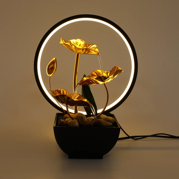 Bordfontän, 3-nivådesign, LED-belysning,MULTI