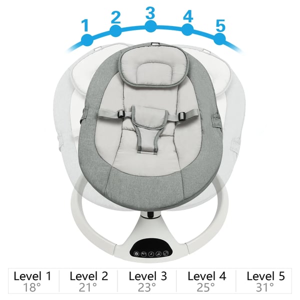 Babysving, Bluetooth Musik, 5 Hastighedsindstillinger,grøn