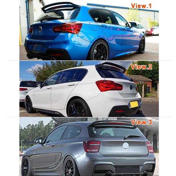 Bagspoilervinge, Premium ABS, Bagklap Splitter Design, Passer til Kompakt Bilmodel F20 F21, Nem Installationsproces, UV-Beskyttet Finish