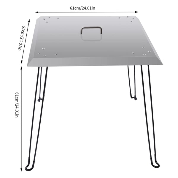 Värmeskydd, Rostfritt Stål Konstruktion, Bärbar Design,armégrön