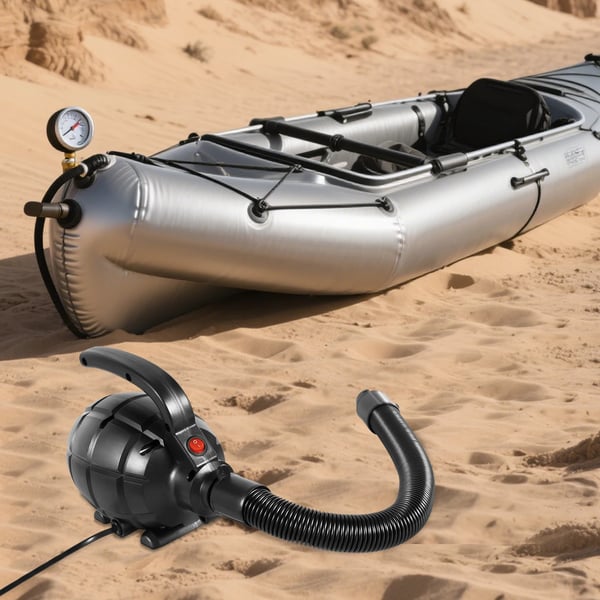 Oppustelig Pumpe, 600W Motor, Letvægts og Bærbar,sort, EU, 220V