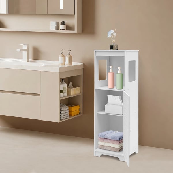 Opbevaringsskab, 4-lags design, ventileret struktur,HVID