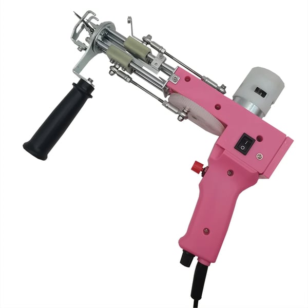 Elektrisk Tufting Pistol, 2-i-1 Klippet Pile & Løkke Pile, Justerbar Pilehøjde,110V-220V