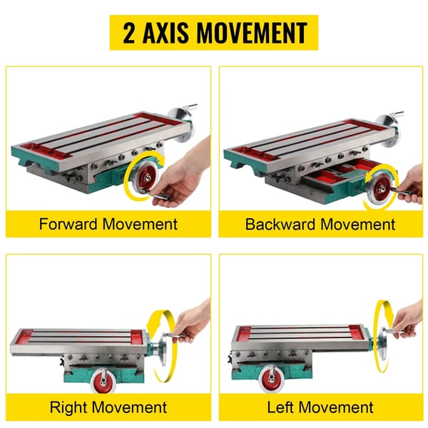VEVOR Compound Multifunktionel Fræsemaskine, Dual-Akse Positionering, Kompakte Dimensioner, Robust Konstruktion