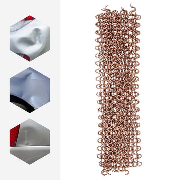 Denturetrækker Bølge Svejseledninger, 0,8 mm Diameter, 200 mm Længde, Egnet til Bilreparation, Sæt af 50 Stykker, Kobberbelagt Overflade