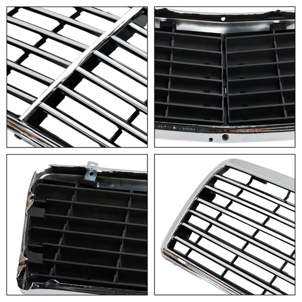 Frontbumpergrill, forbedret luftstrøm, nem installation, holdbar jern- og ABS-konstruktion, kompatibilitet med udvalgte modeller