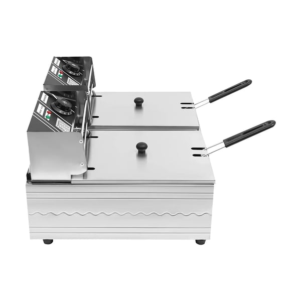 Elektrisk Stegepande, 1,59 gal Kapacitet, 220V Strøm, Rustfrit Stål Materiale, Justerbar Temperatur 60-200℃, Dimensioner 55,5 x 42,5 x 29 cm