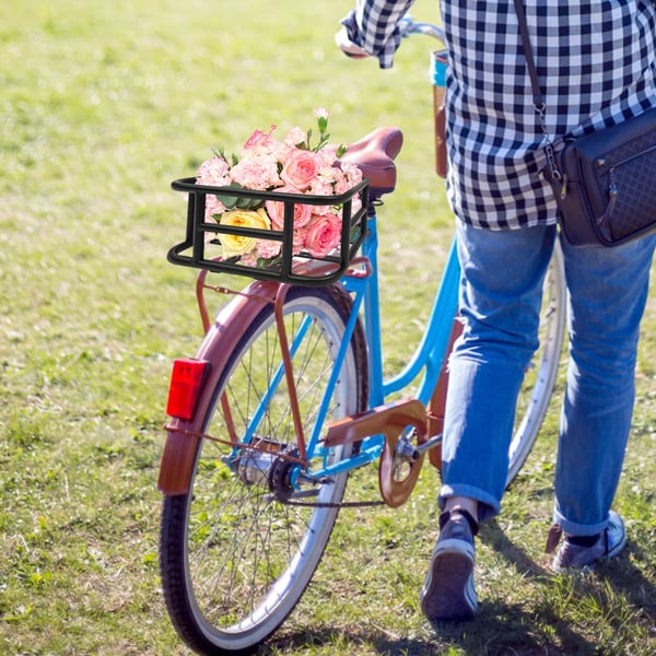 Cykelkurv, Stor Kapacitet, Holdbar Jernkonstruktion,sort