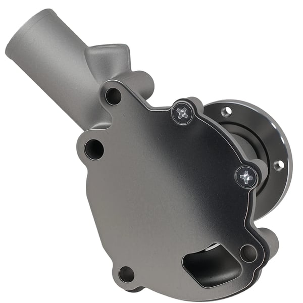 Vandpumpe, Aluminiumkonstruktion, 21,6 cm længde, 18,1 cm bredde, 16,3 cm højde, 1150 g vægt