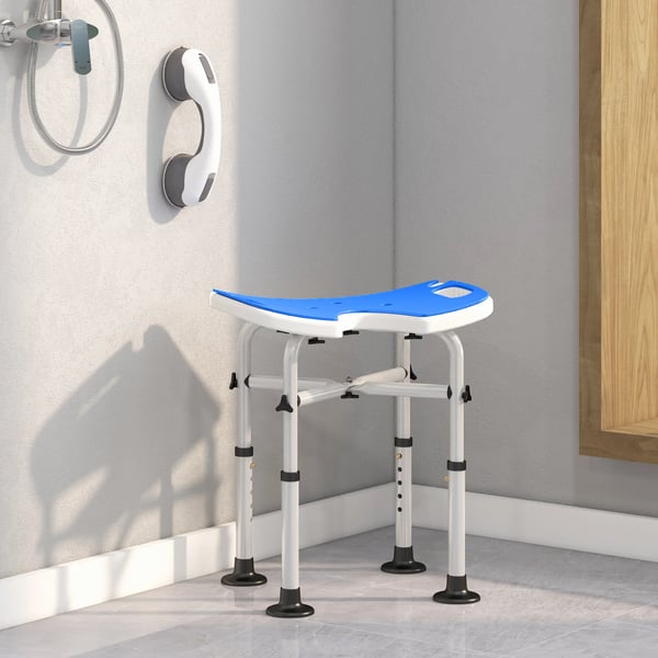Bruserstol, Justerbar Højde, Skridsikker Design,Blå