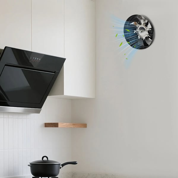 Afbudsventilator, Kompakt Design, Næsten Stille Drift,sort, 220 V