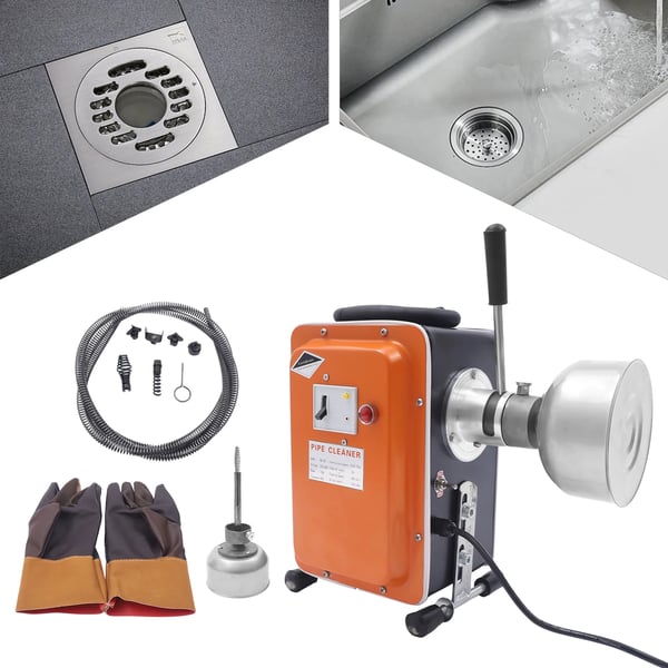 Viemäriputken kaivinkone, Teho: 750W, Puhdistuspituus: 20m, Puhdistusläpimitta: 20-150mm, Nopeus: 400r/min, Moottorityyppi: Puhtaasta kuparista
