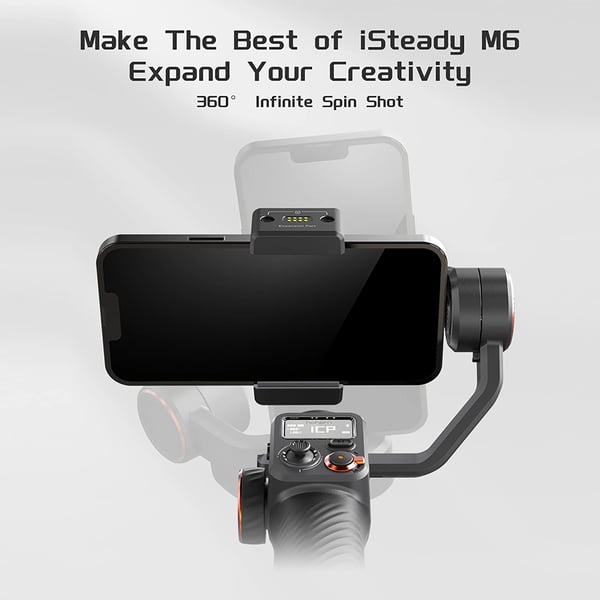 Smartphone Gimbal Stabilizer, 3-Akset Stabilisering, Trådløs Kontrol,med AI Lys