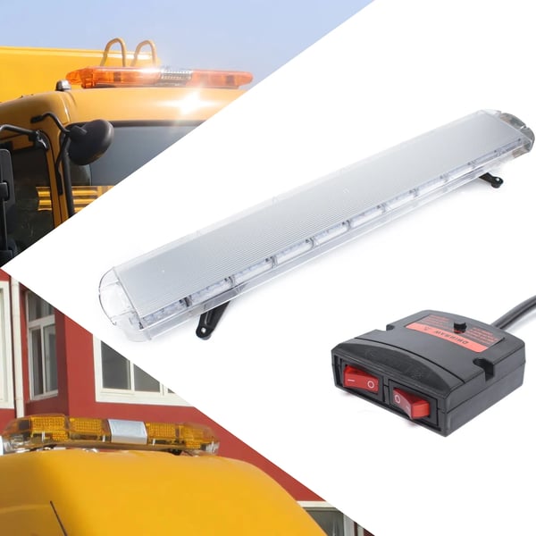 Strobe Arbejdslampe, 96 LED'er, 16 Blinkende Tilstande,Gul