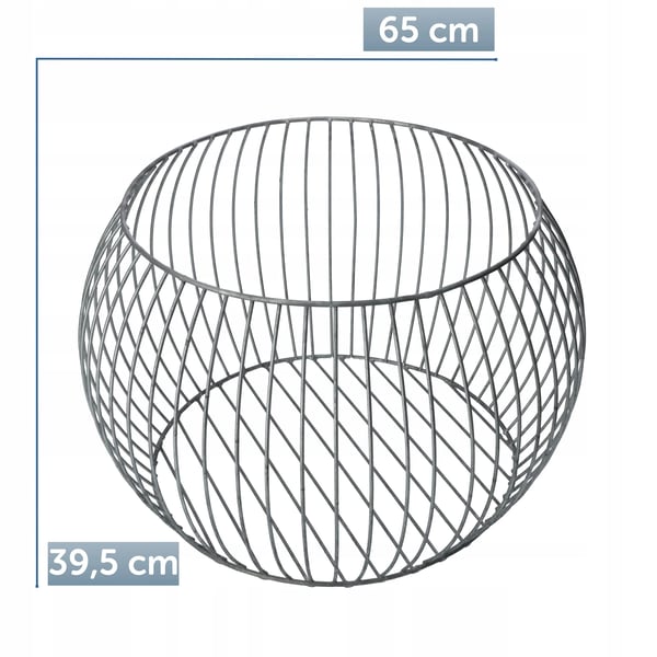 Gabion Pot, Galvaniseret Stål, Holdbart Design,Sølv