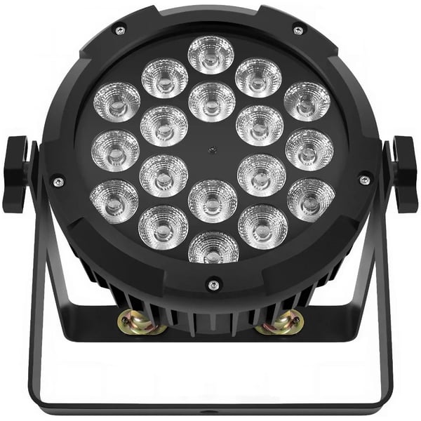 LED Par-lampa, 63 färgmakron, 5 lägen, strobeffekt,EU-plugg, svart