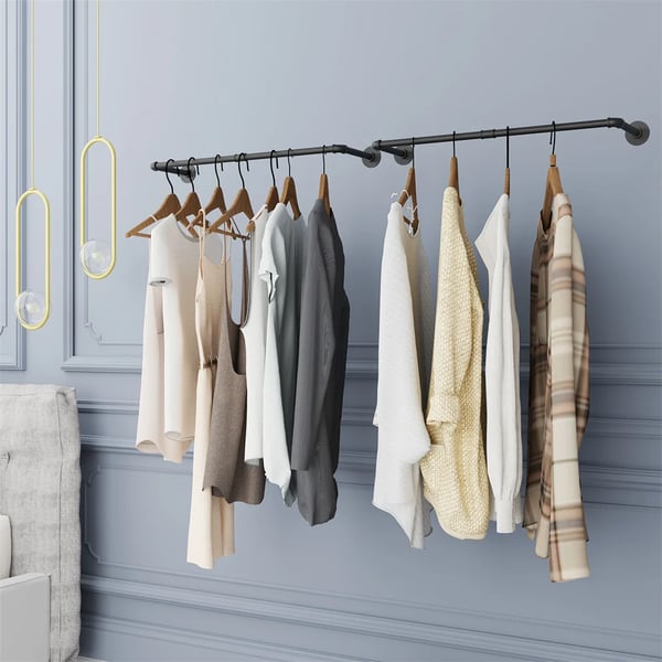 Tøjstativ, Industrielt Design, Pladsbesparende Opbevaringsløsning,L, Sort