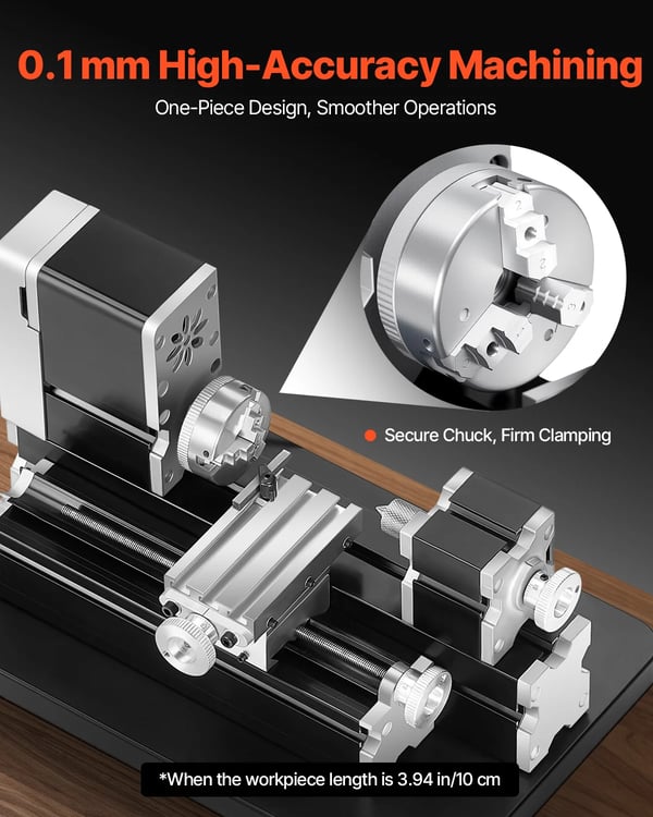 Mini metallisorvi, 36W teho, 20 000 RPM nopeus