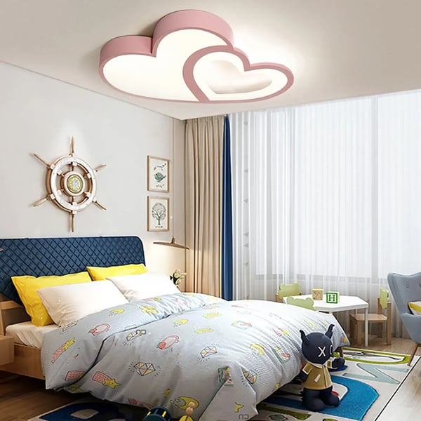 Loftlampe, Fjernbetjening, Dæmpbare LED-pærer,Pink