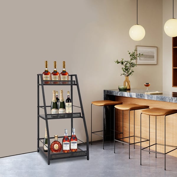 Vinhylla, 3-nivådesign, hållbart material,Mörkbrun