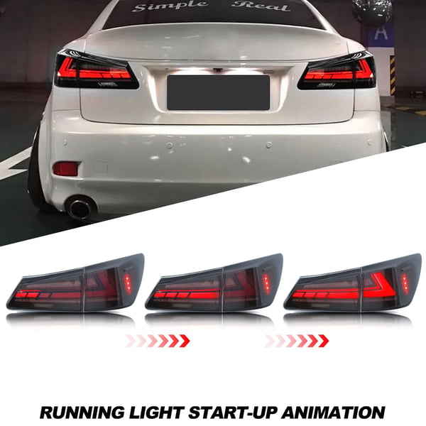 LED Baglygtesamling, ABS Materiale, 35 Watt, 3400 Lumen, IP67 Vandtæt, Kompatibel med Lexus IS250 IS350 ISF IS II 200d 220d 2006-2013