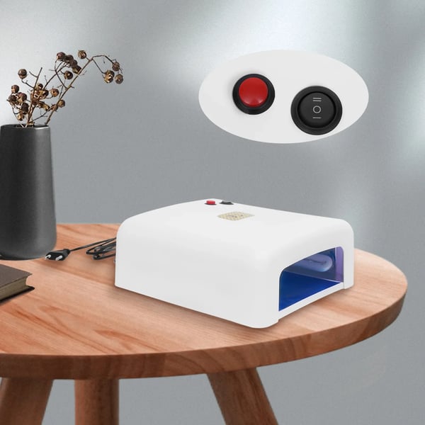 Neglestudio Sæt, 36W UV Lampe, Professionelt Gel Kit,HVID