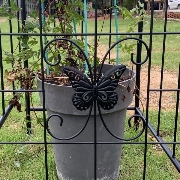 Arbor Trellis til Klatreplanter, Holdbart Metal, Udendørs Brug,79.5x19.7x85.8, sort