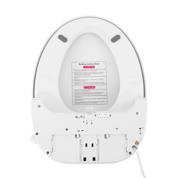 Intelligent Toilet Cover, Opvarmet Sæde, Fjernbetjeningsfunktioner,220V, EU Stik, HVID