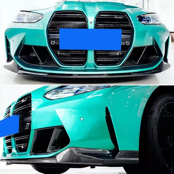 Front Bumper Lip Splitter, Passer til Performance Sports Sedan, M Performance Stil,kulstoflook