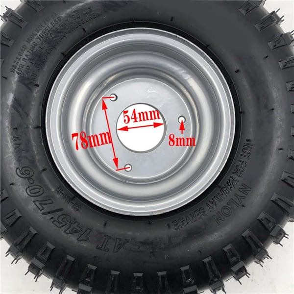 ATV-renkaat, kestävä kumimateriaali, kaikilla maastoilla yhteensopiva,145-70-6