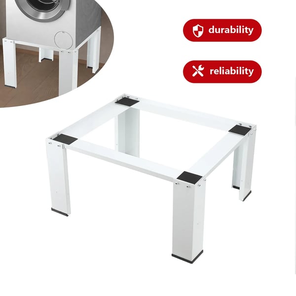 Pesukoneen jalusta, teräs, 62,5 cm x 54,5 cm, kantavuus: 150 kg, yksitasoinen, lattiatyyppi