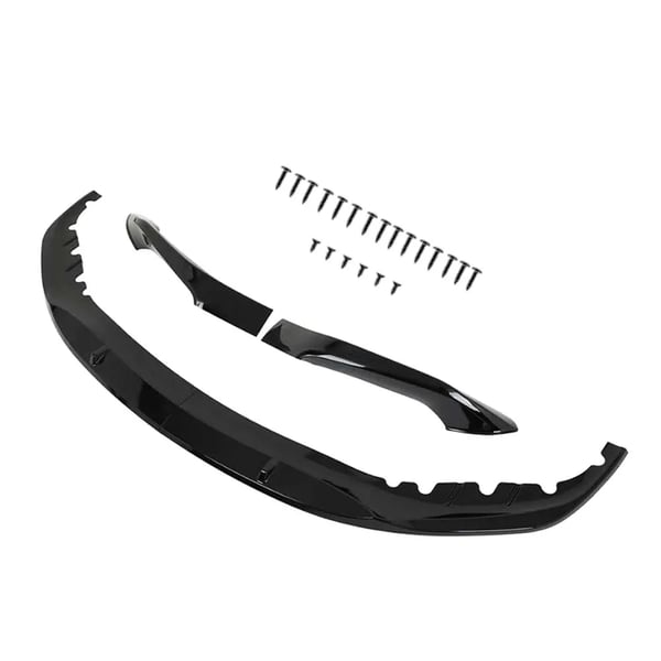 Front Bumper Spoiler Lip, ABS Plast, Kompatibel med Luxury 5 Series M Sport, Vægt 2 kg, Nem Installation, Sort Finish