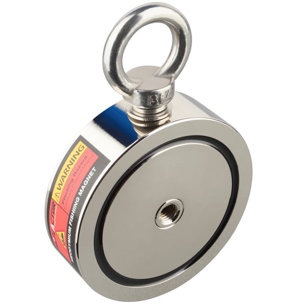 Neodymium Pot Magnet, 350KG Løftekraft, Dobbelt-Sidet Tiltrækning,D94mm