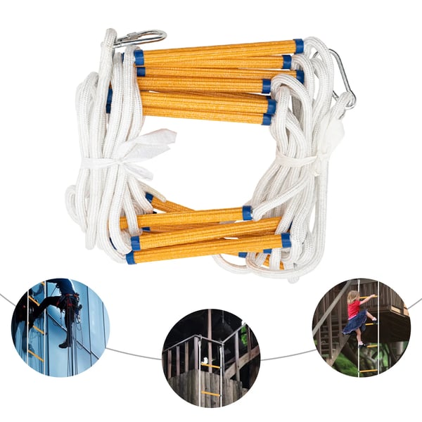Sejladsstige, Belastningsevne 200kg, Længde 12m, Hver stige længde 28,4cm, Sejladsdiameter 1,8cm, Bruttovægt 3,4kg