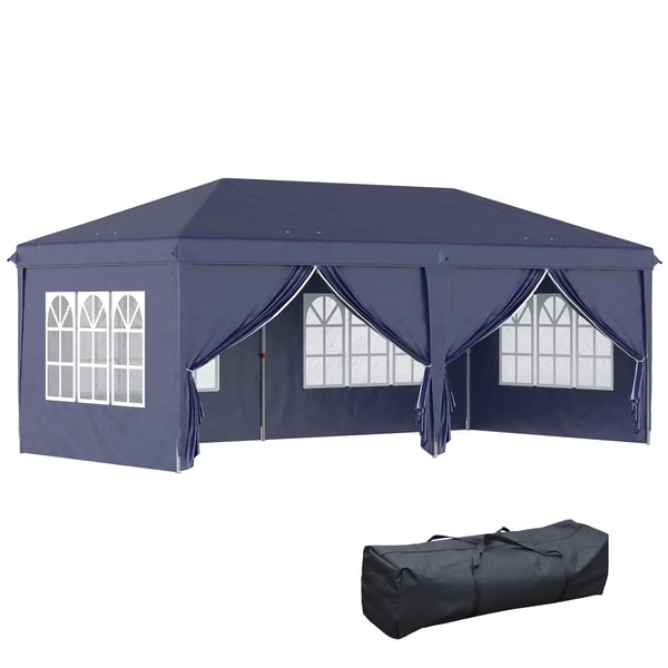 Folding Gazebo, 6m x 3m Størrelse, Oxford Materiale