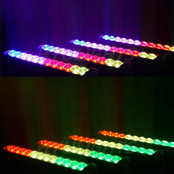 LED Moving Head Light, Dual Beam Effekter, 360° Rotation,2PCS Lys, EU Stik