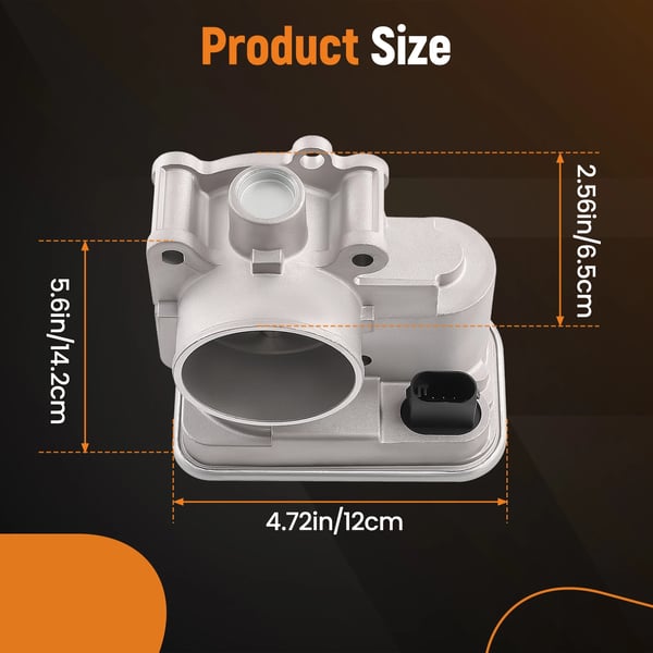 Throttle Body Samling, Zinklegering, 19 cm Længde, 15 cm Bredde, 13 cm Højde, 4 Cylinder Kompatibilitet