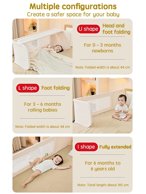 Baby Bed-in-Bed, Blødt Polyester/Bomuld, Året Rundt Brugbarhed,som billede