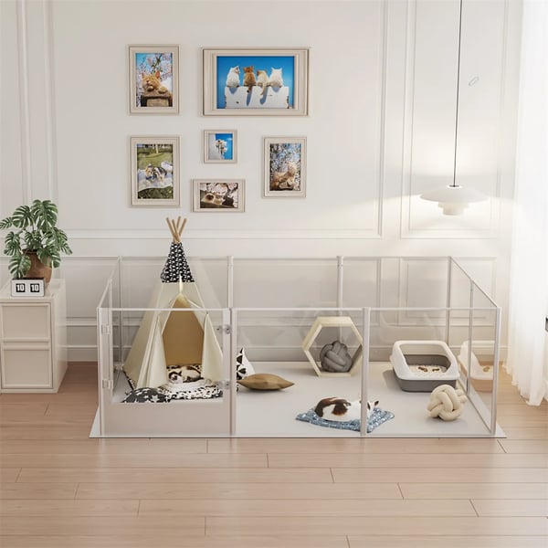 Klar Akryl Hundelegetøj, Rummelig Design 180x120x61cm, Robust og Sikker,180x120x61cm, XXL