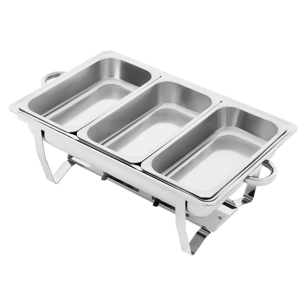 Ruokalämmitin, 410 ruostumatonta terästä, 63,5 x 35,5 x 32 cm, 2,5L osastokapasiteetti, 3 osastoa, astianpesukoneen kestävä