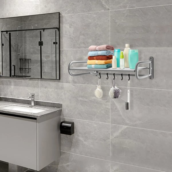 Mikroovnsholder, Justerbart Design, Rustfrit Stål Konstruktion,Sølv, 2-niveau