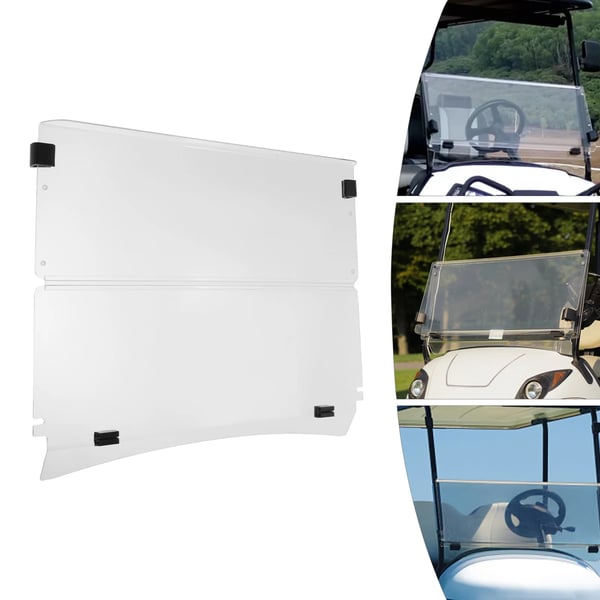 Golfvognsforrude, Klar, 100,5 x 82 cm, 4 mm Tykkelse, Temperaturmodstand -30 til 70°C, Rektangulær