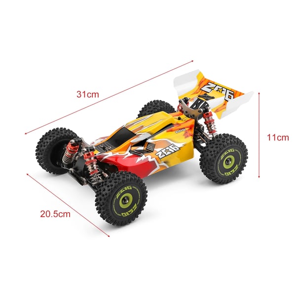 Fjernstyret Bil, Høj Hastighed 75km/t, 1/14 Skala, 4WD, Metal- og Plastkonstruktion, Egnet til Aldre 14+